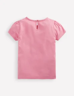 Top à manches bouffantes et super surpiqûres