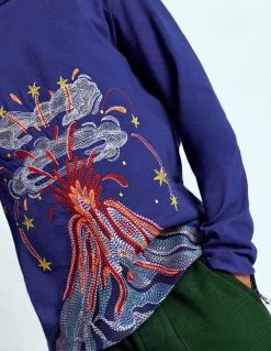 Top à manches longues et super surpiqûres