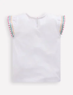 Top à manches virevoltantes et détails