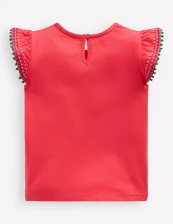 Top à manches virevoltantes et détails