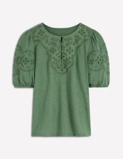 Top Ada à broderie anglaise