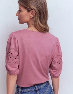 Top Ada à broderie anglaise