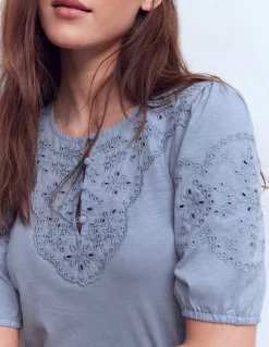 Top Ada à broderie anglaise