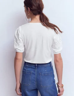 Top Ada à broderie anglaise
