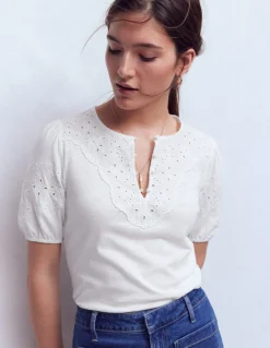 Top Ada à broderie anglaise