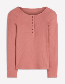 Top col tunisien côtelé