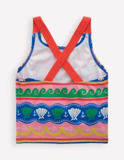 Top de tankini croisé dans le dos