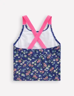Top de tankini croisé dans le dos