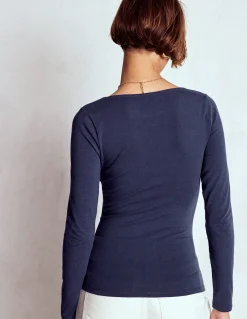 Top double épaisseur à col carré