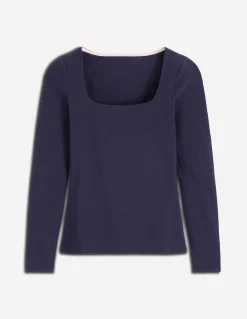 Top double épaisseur à col carré