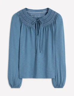 Top Edi à détails dentelle