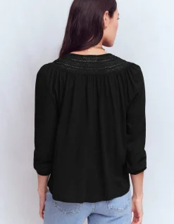 Top Edi à détails dentelle