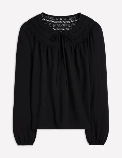 Top Edi à détails dentelle