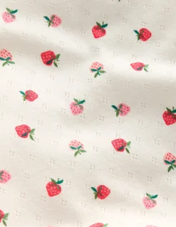 Top en pointelle à manches courtes