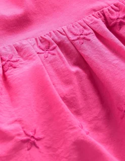 Top en tissu mélangé à broderie anglaise