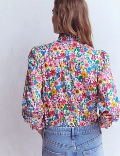 Top Esme à smocks et volants