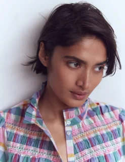 Top Esme à smocks et volants