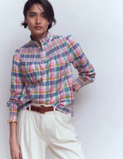 Top Esme à smocks et volants