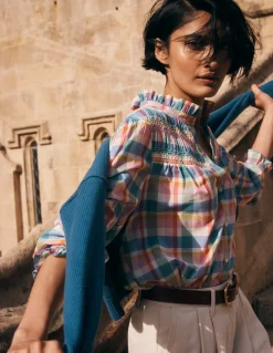 Top Esme à smocks et volants