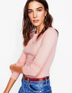 Top essentiel à col bateau en jersey