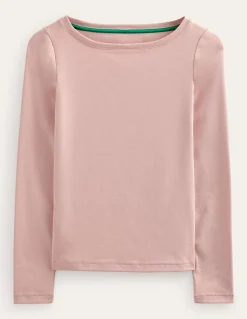 Top essentiel à col bateau en jersey