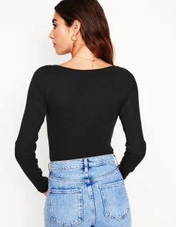 Top essentiel à col bateau en jersey