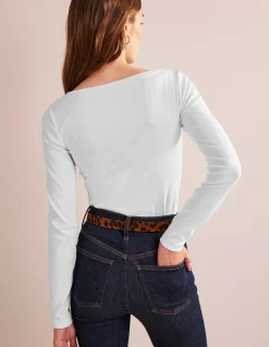 Top essentiel à col bateau en jersey