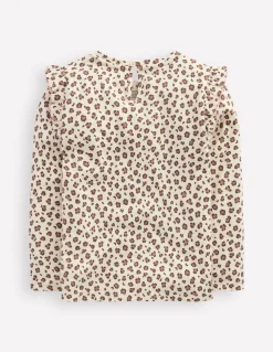 Top flammé à manches volantées