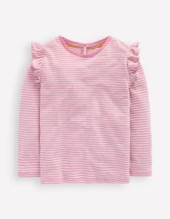 Top flammé à manches volantées