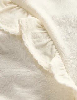 Top flammé à manches volantées