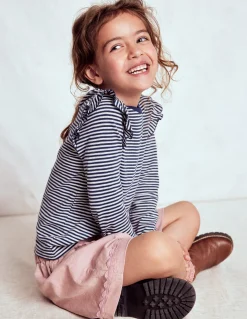 Top flammé à manches volantées