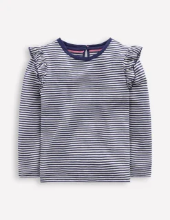 Top flammé à manches volantées