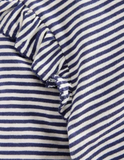 Top flammé à manches volantées