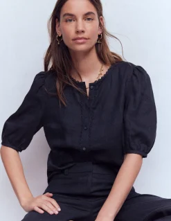 Top manches courtes Leah en lin