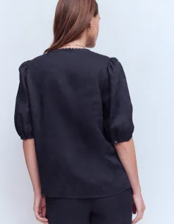 Top manches courtes Leah en lin