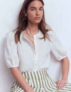 Top manches courtes Leah en lin