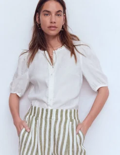 Top manches courtes Leah en lin