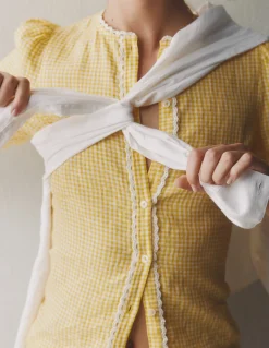 Top manches courtes Leah en lin