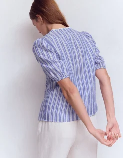 Top manches courtes Leah en lin