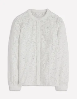 Top Rhea à détails en broderie anglaise