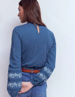 Top Rosie brodé en jersey