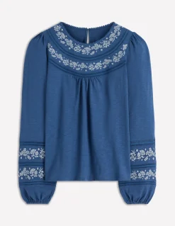 Top Rosie brodé en jersey