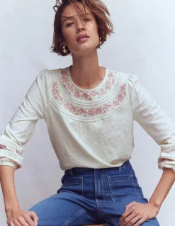 Top Rosie brodé en jersey