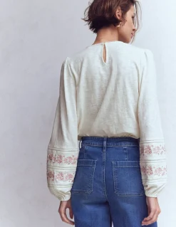 Top Rosie brodé en jersey