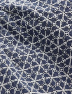 Top tissé à manches bouffantes