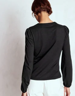 Top ultra-doux à col cranté