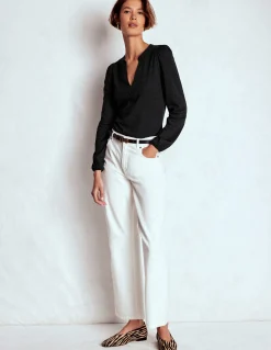 Top ultra-doux à col cranté