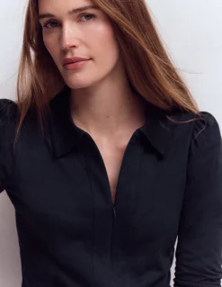 Top ultra-doux à col zippé