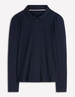 Top ultra-doux à col zippé