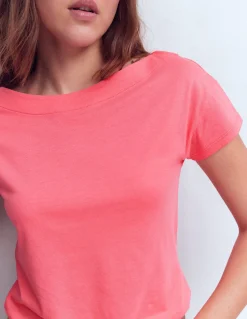 T-shirt à col bateau ultra-doux